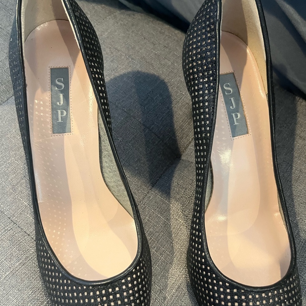 Sarah Jessica Parker SJP Black Sparkly Women's Heels - Picture 3 of 10